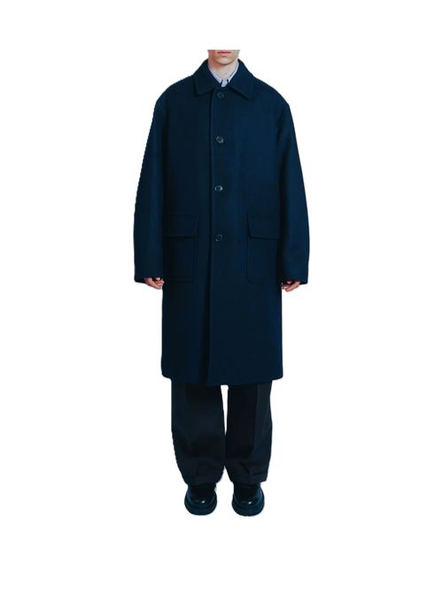 Dries Van Noten single breast navy Wool coat 'Randale' DRIES VAN NOTEN | 262-020204-4216509 NAVY